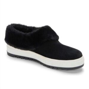 Blondo Black Fur-Lined Weatherproof Suri Loafers